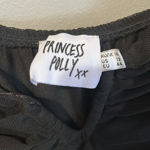 Princess Polly I Want You Mini Dress Black size 12 - Picture 5 of 6